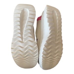 Hey Dude Wendy Peak Chambray Woven White Casual Shoes Slip On Loafers Size 6